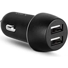 Die Grup Çift USB 3.1A Araç Şarj Aleti Siyah