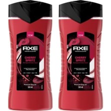 Axe Premium Duş Jeli Cherry Spritz 3 In 1 Vücut Saç Yüz 300 ml (2 Paketi)