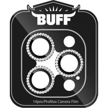 Labs 14 Pro / 14 Pro Max Ile Uyumlu Series, Taşlı Kamera Lens Koruyucu (Grafit)