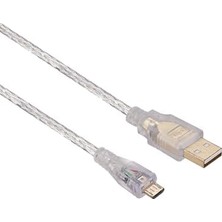 SLX-420 Ps4 Kol Şarj Kablosu, Micro USB Kablo, 2000MA 1.5 Metre Şeffaf Şarj+Data