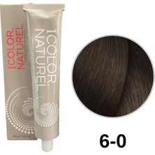 IColor Naturel Icolor Natural Tüp Boya 100Ml. 6-0 Koyu Kumral