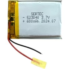Renas Store 523040 3.7V 600 Mah Li-Polymer Pil DEVRELI/1.5A