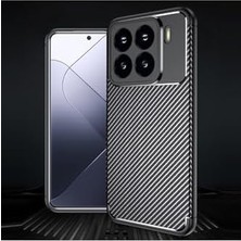 - ile Uyumlu Mi 15T Pro Kılıf Kamera Korumalı Karbon Desenli Uzun Ömürlü Renk Atmaz Koruyucu Silikon Kapak