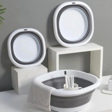 Katlanabilir Silikon Badya,akordiyon Plastik Leğen,katlanabilir Leğen (25X25)