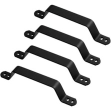 Die Grup Mat Siyah Metal El Tutamağı - 4 Adet, 17 cm Çekme Kolu