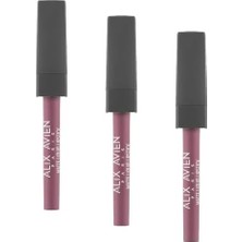 Uzun Süre Kalıcı Kadifemsi Kuruma Yapmayan Mat Likit Ruj - Lipstick 510 Dark Rose (3 Paketi)