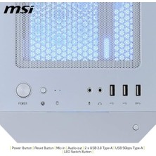 Msı Mag Forge M100R Whıte Temperlı Cam 3X120MM 1X120MM Argb Fan Matx Gamıng Bılgısayar Kasası