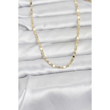 Onba cm 14K Gold Renk Ezme Zincir 60 cm Kadın Kolye 5886 - OB9045-1883