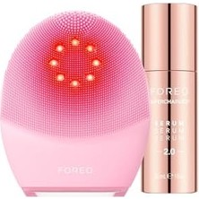 Foreo Fresh & Lifted Paketi - Luna 4 Plus Normal Yüz Temizleme Fırçası + Supercharged Serum 2.0, 30ML - Yakın Kızılötesi Işık Terapisi - Yüz Temizleyici Masaj Fırçası - Mikro Akımlı Yüz Bakım Cihazı
