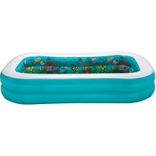 3D Undersea Adventure Şişirilebilir Oyun Havuzu 2,62 M x 1.75 M x 51 cm