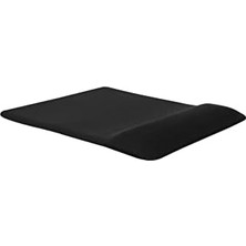 Siyah Dikdörtgen Bilgisiyar Notebook Bileklik Destekli Ergonomik Optik Mousepad 19X23 cm
