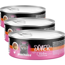 Tech Butiq Prochoice Döner Chicken, Sos Içinde Tavuk Etli Tam & Dengeli Yavru Kedi Maması 70 gr x 12 Adet (3 Paketi)