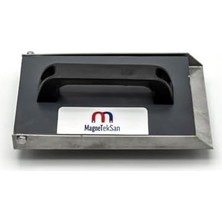 Magneteksan Kapaklı El Mıknatısı – 50 kg Çekim Gücü, Seramik (Ferrit) Tip Güçlü Mıknatıs – Hurda ve Metal Toplama, Fabrika ve Atölyelerde Iş Güvenliği ve Zemin Temizliği Için Endüstriyel Mıknatıs