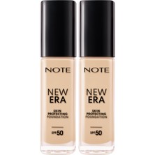 Cosmetics New Era Skin Protecting 110 Soft Ivory Nemlendirici Etkili Spf 50 Hyaluronik Asitli Fondöten (2 Paketi)
