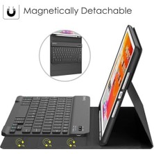 Galaxy Tab S6 Lite 2024 P620 P610 ile Uyumlu Kılıf Kablosuz Klavyeli Mobax 13-15-17 Siyah