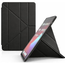 Honor Pad X9 ile Uyumlu 11.5 Inç Kılıf Kalem Koyma Bölmeli Stand Olan Uyku Modlu Deri, Yarı Transparan Silikon Arka Yüzey Ergonomik Yapılı, Attravtive Smart Cover Siyah