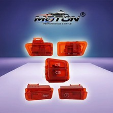 Moton Scooter Modifiye Kırmızı Düğme Seti