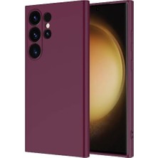 Galaxy S24 Ultra Ile Uyumlu Kılıf Z-Mara Lansman Vieri Tam Koruma Arka Kapak Kamera Koruma Çıkıntılı Pürüzsüz Yüzey Koyu Mor