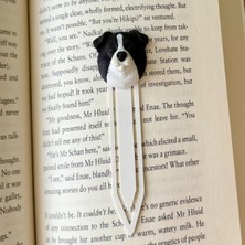 Brand House 3D Border Collie Köpek Tasarımlı Kitap Ayracı Çok Renkli Dekoratif Ayraç