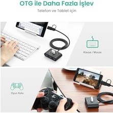 USB A/usb C To 4 Port USB 3.0 Hub Çoklayıcı Siyah 1 Metre