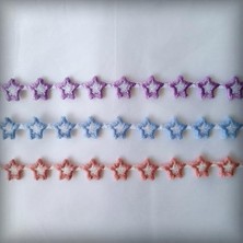 Yıldızlı Nakış Kurdele Seti - Tekstil Sanat Hobisi (Mavi)