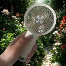 Şarjlı 3 Hız Ayarlı El Fanı Modlu Mini Vantilatör Çanta Tipi El Tipi Serinletici Küçük Fan