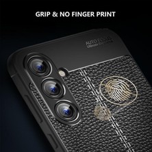 Galaxy A25 Için Deri Dokulu Auto Focus Kamera Yükseltili Kılıf 360° Full Kasa Koruması Sağlayan Darbelere Karşı Dayanıklı Yumuşak ve Ince Tasarımlı Tpu Silikon Kılıf