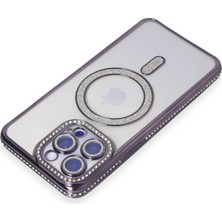 Renas Store Iphone 15 Kılıf Joke Simli Magneticsafe Kılıf - Derin Mor