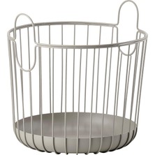 Inu Sepet, Metal, Boz Kahverengi, 30 cm