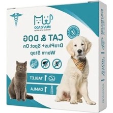 Die Grup Kedi ve Köpekler Için Iç ve Dış Parazit Kontrol Seti