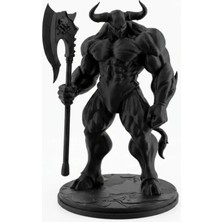 Figüro 3D Baskı Minotaur Figürü – Fantastik Savaşçı Heykeli, Masaüstü Gamer Dekor