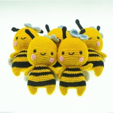 Amigurumi Arı Figür 14 cm – El Yapımı Pamuk Ip Örgü Dekoratif Obje