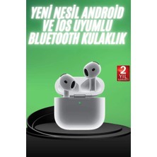 Renas Store Yeni Nesil Bluetooth Kulaklık Beyaz Çağrı Cevaplayabilen Kablosuz