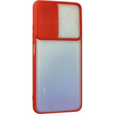 Renas Store Redmi Note 11 Kılıf Palm Buzlu Kamera Sürgülü Silikon - Kırmızı