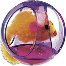 Die Grup Canlı Renkli Peluş Fareli Kedi Oyuncağı