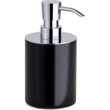 Tezgah Üstü Sıvı Sabunluk 250 ml Siyah-Krom Renk 160X80X103 mm Siyah Tek Ebat BA2003 006 Al6-Cr