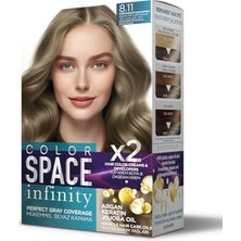 Space Infınıty Set Saç Boyası 8.11 Yoğun Küllü Açık Kumral