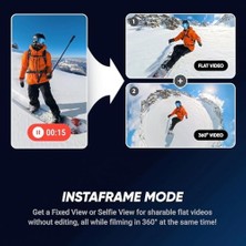 X5 - Su Geçirmez 8k 360° Aksiyon Kamerası, Lider Düşük Işık, Görünmez Selfie Çubuğu Efekti, Sağlam ve Değiştirilebilir Lens, 3 Saatlik Pil, Dahili Rüzgar Koruması, Stabilizasyon, Üçlü Aı Chip
