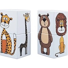 Die Grup Iki Parçalı Sevimli Hayvanlar Puzzle, 1 Yaş Için Ilk Yapboz