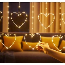 Renas Store Kalpli Perde LED Işıklar, Sevgililer Günü Romantik LED Aydınlatma