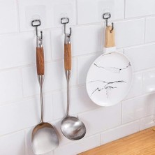 Banyo Için Siyah Güçlü Yapışkan Kancalar,yapışkanlı Askılar,mutfak,ev Ofis Için Duvar Askıları (3 Adet)