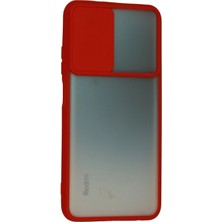 Renas Store Redmi Note 10 Kılıf Palm Buzlu Kamera Sürgülü Silikon - Kırmızı