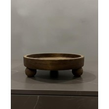 Sammwood Doğal Ahşap Lüks Stant, Ayaklı Sunumluk, Ayaklı Dekoratif Tabak