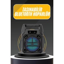 Renas Store Karaoke Mikrofonlu Fm Radyolu Bluetooth Hoparlör Yüksek Ses Kaliteli