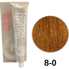 IColor Naturel Icolor Natural Tüp Boya 100ML. 8-0 Açık Kumral