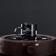 6 Adet 113ML Cam Füme Renk Fincan Espresso Kahve Fincanı Isıya Dayanıklı Çay Seti Çay Fincanı