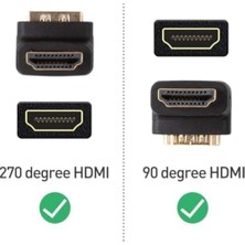 HDMI L Dirsek 90 Derece Çevirici Dönüştürücü Uzatma Adaptörü 4519