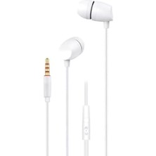 k109 3,5 mm çivi jack kablolu mikrofonlu müzik dinleyebileceğiniz ve görüşme yapabileceğiniz kampanya özel  performansta bir numara telefon kulaklığı (beyaz)