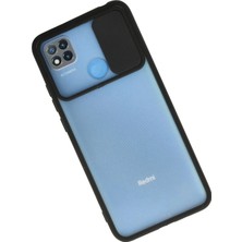 Renas Store Redmi 9c Kılıf Palm Buzlu Kamera Sürgülü Silikon - Siyah