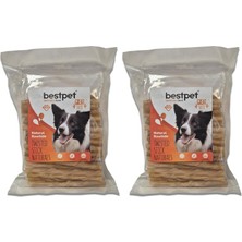Tech Butiq Bestpet Twisted Stick NATURALS,%100 Doğal Deri Köpek Ödül Çubuğu 350 gr (2 Paketi)